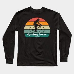 Retro Cyclist's Journey Tee - Ride with Passion Long Sleeve T-Shirt